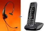 TELEFON GIGASET C550 + SŁUCHAWKA NAGŁOWNA accutone TM710