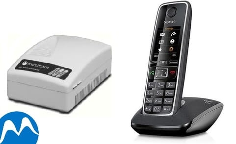mobicom - Zestaw telekomunikacyjny  bramka GSM 2G SENIOR 72H z baterią + telefon bezprzewodowym DECT Gigaset C550