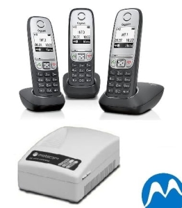 Zestaw telekomunikacyjny SIM Gateway  2G GSM z 3 x telefon Gigaset C550